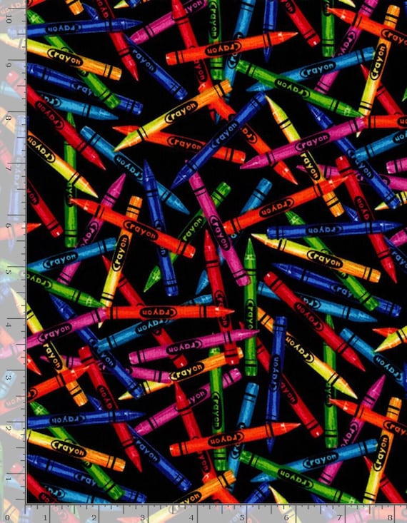 Tela Crayola por medio patio algodón para niños lápiz para - Etsy México Tela Crayola por medio patio algodón para niños lápiz para - Etsy México