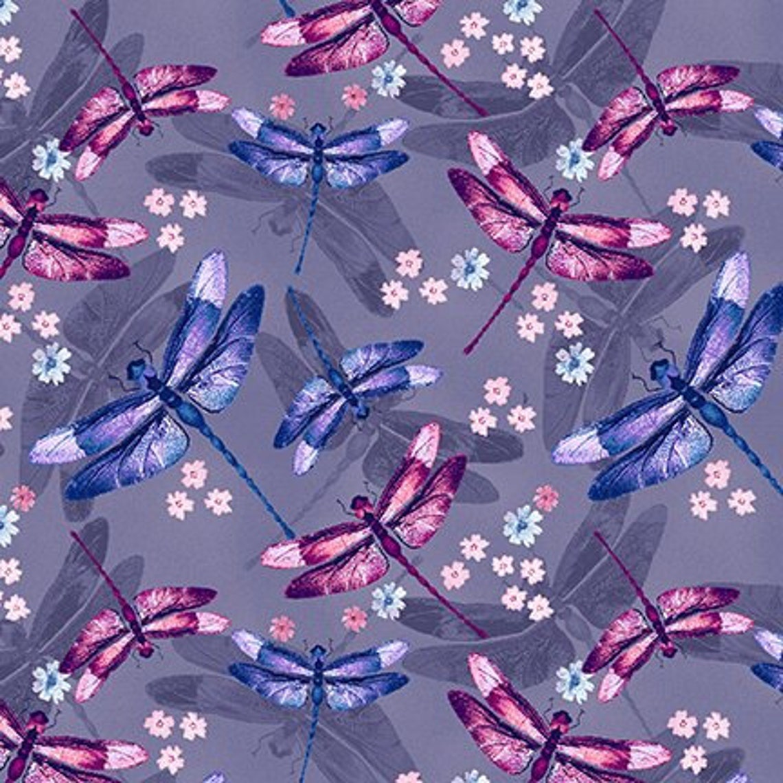 Dragonfly Fabric by Half Yard Dragonfly Cotton Summer Etsy