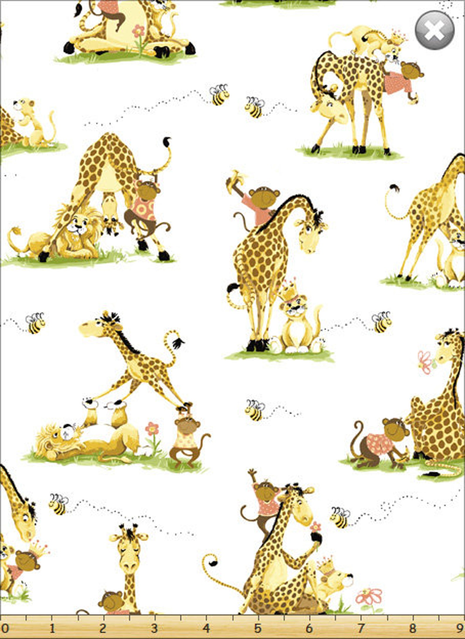 Zoe the Giraffe fabric by half yard Susybee cotton giraffe | Etsy
