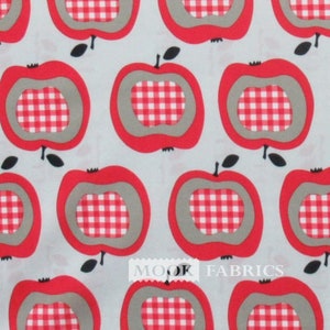 Tessuto PUL a forma di mela da mezzo metro, PUL luminoso, PUL estivo, tessuto per cucire pannolini in stoffa a forma di frutta, cotone laminato a forma di frutta, tessuto impermeabile a forma di mela