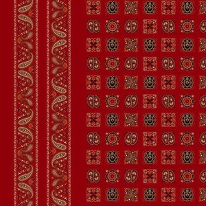 Western fabric by half yard, equesterian printed quilting cotton, cowboy quilting fabric, horse sewing fabric, red bandana cotton fabric