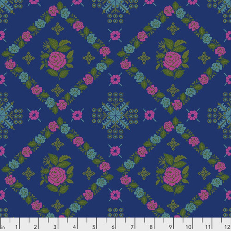 Flower Fabric by Half Yard Floral Cotton Floral Blender Etsy