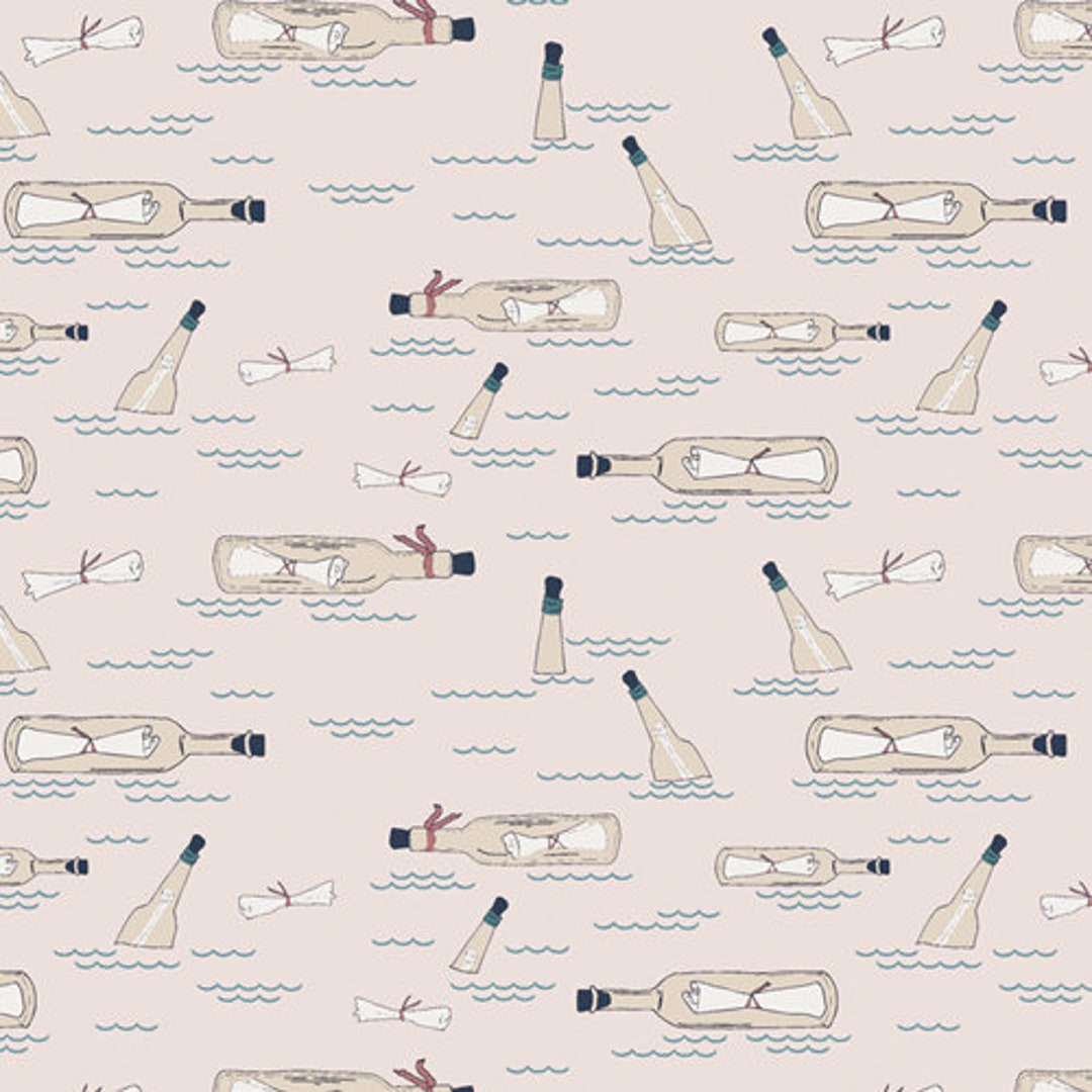 Ocean Notes Fabric by Half Yard, Ocean Fabric, Printed Quilting Cotton ...
