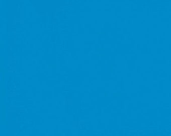 Solid colour fabric by half yard, Designer Essentials solid color blue cotton, blue quilting fabric, Free spirit blue sewing fabric
