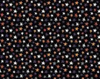 Tela de licuadora de estrellas de media yarda, tela de estrellas, algodón acolchado estampado, tela acolchada de estrellas brillantes, tela de costura de Halloween, tela para niños