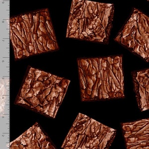 Cookie fabric by half yard, brownie print fabric, cookie quilting cotton, sweet treat quilting fabric, food sewing fabric, dessert fabric