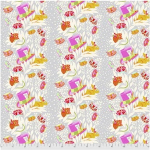 Alice In Wonderland fabric by half yard, Tula Pink Curiouser and Curiouser quilting cotton, Free Spirit 6pm quilting fabric, cup fabric