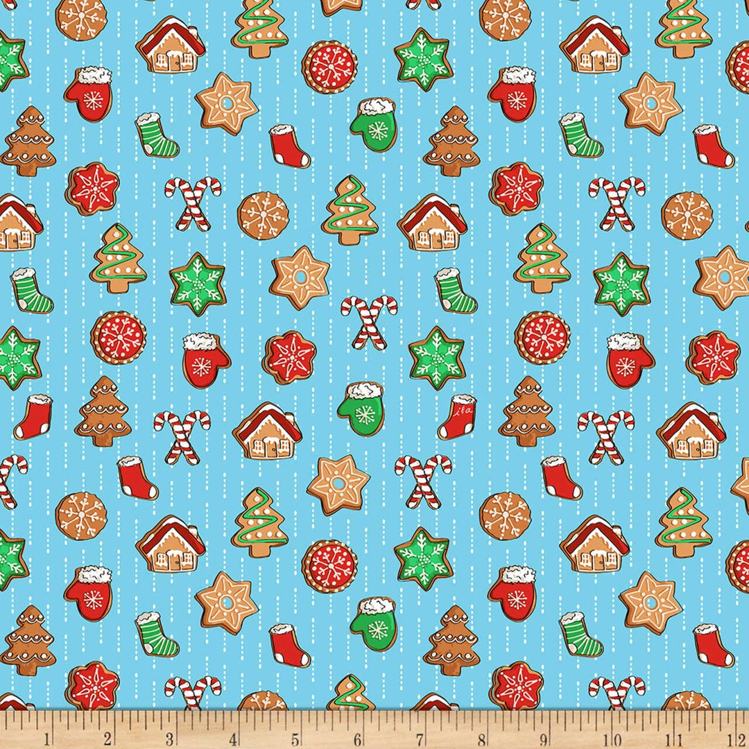 Christmas Fabric by Half Yard, Holiday Cotton, Winter Quilting Cotton