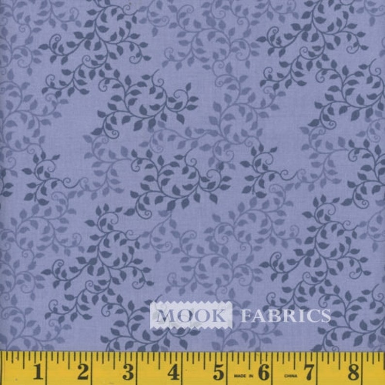 Leaf Fabric by Half Yard Neutral Wide Back Fabric Blue Etsy