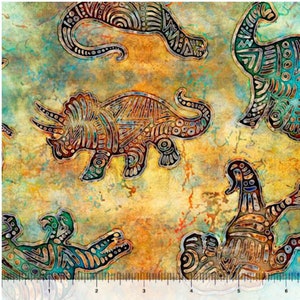 Dinosaur fabric by half yard, children fabric, printed quilting cotton, dinosaur quilting fabric, dinosaur sewing fabric, dino world, kids