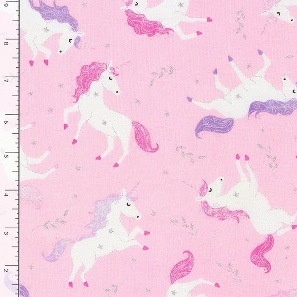 Unicorn fabric by half yard, magic fabric, printed quilting cotton, unicorn quilting fabric, enchanted sewing fabric, fairy fabric, kids