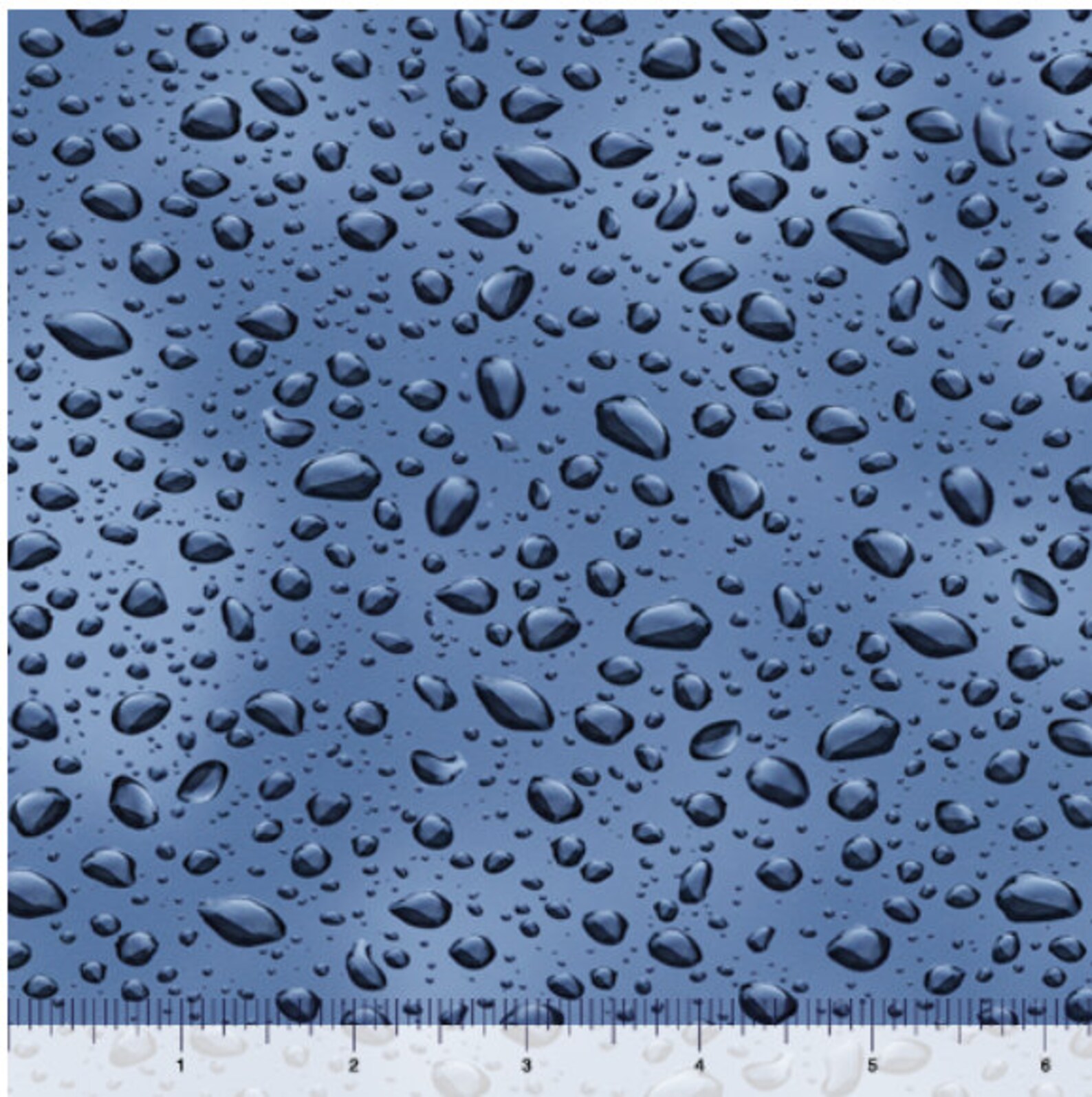 Raindrops Fabric by Half Yard Rain Print Fabric Water Etsy
