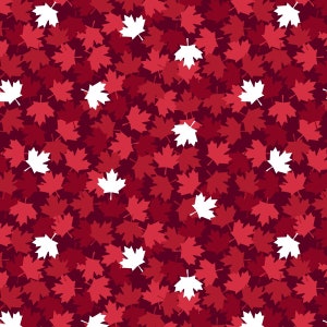 Kanadischer Weihnachtsstoff 100% Baumwolle, Weihnachtsstoff, Quilting Stoff, Ahornblätter, Quiltstoff, Nähstoff, Herbststoff