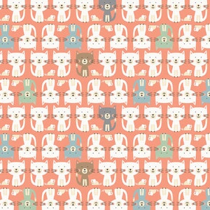 De stof van de kat door halve werf, grappige katten bedrukte quilt katoen, de het quilten van de katdestoel, de stof van de kattennaaistof, roze katkatoenenstof