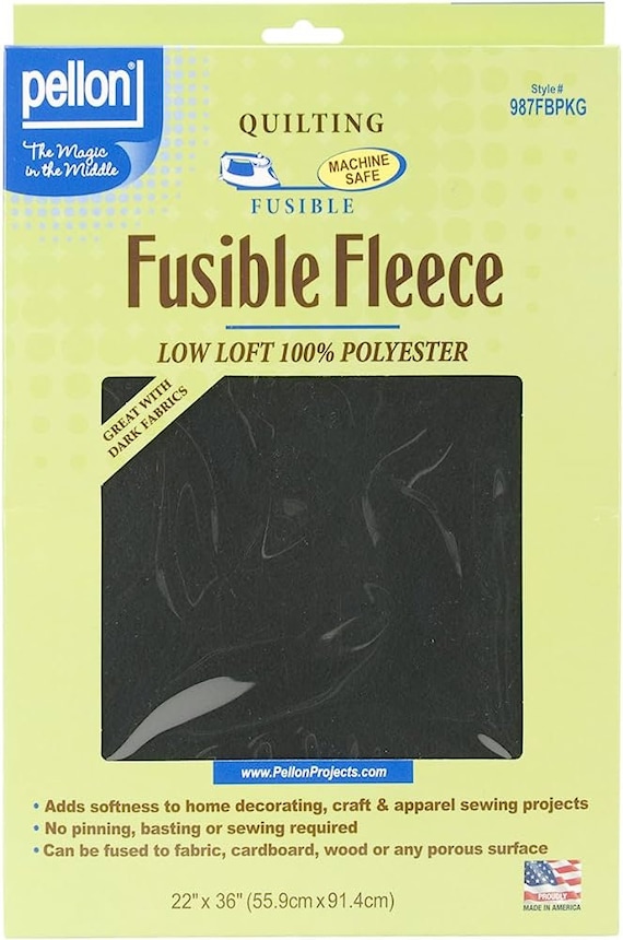 Dark Fusible Fleece Pellon 22 X 36, Charcoal Fusible Interfacing 