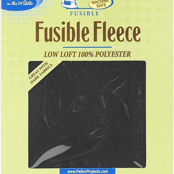 Dark fusible fleece Pellon 22" x 36", charcoal fusible interfacing