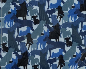 Dog fabric by half yard, dog quilting cotton, puppy quilting fabric, Elizabeth Studio dog sewing fabric, puppy cotton fabric, kids fabric