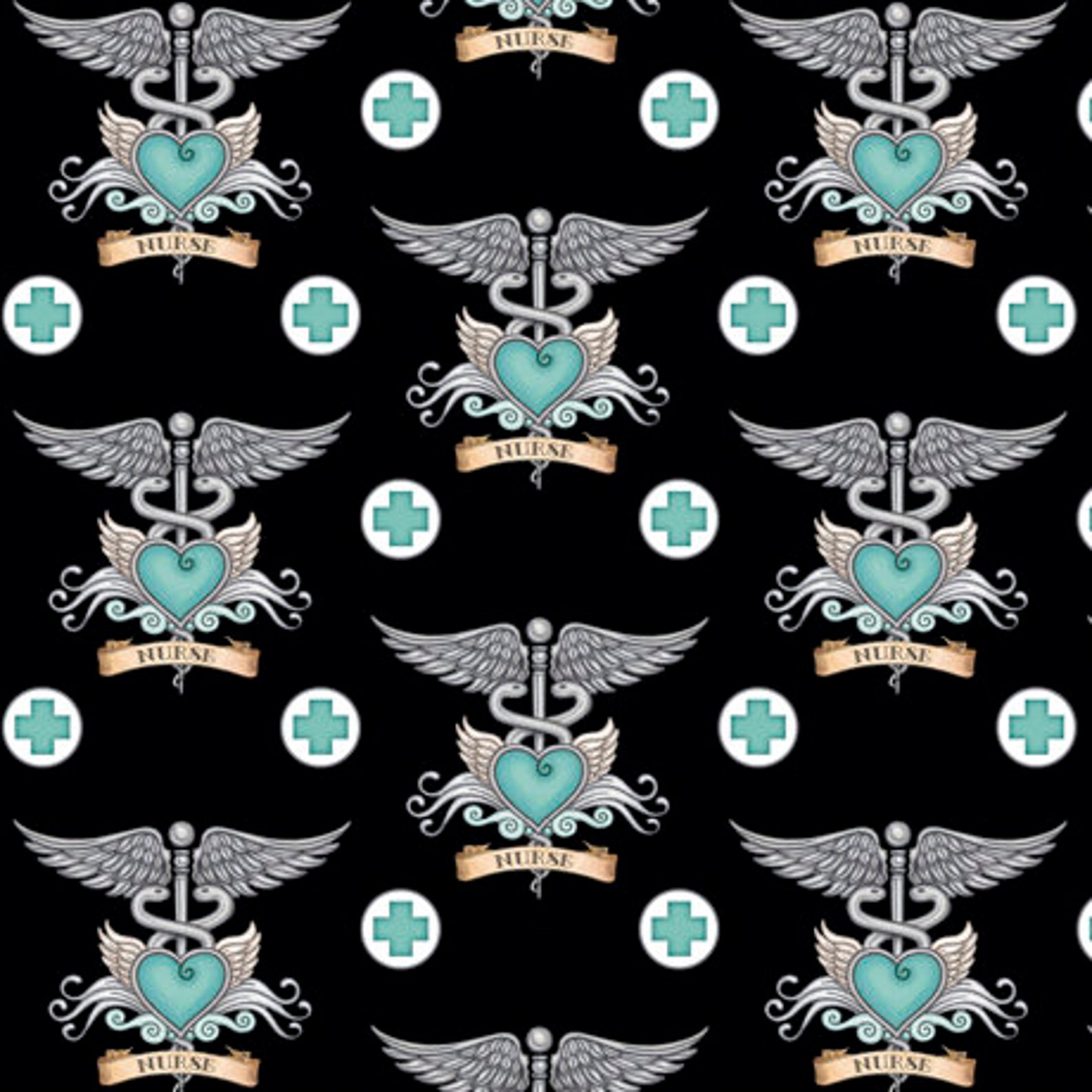 Medical Fabric by Half Yard Nurse Fabric Printed Quilting Etsy
