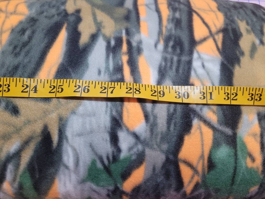 Trees Fleece Fabric by Half Yard Polar Fleece Trees Orange | Etsy