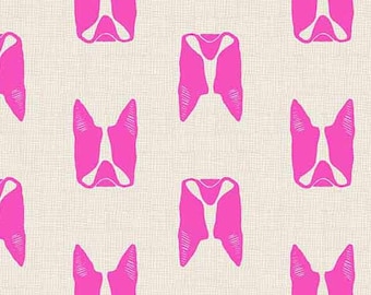 Dog fabric by half yard, funny dog printed quilting cotton, dog pink quilting fabric, dog sewing fabric, pink puppy cotton fabric