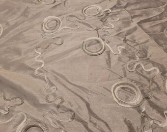Mint beige drapery fabric by half yard, beige drapery fabric, beige curtain fabric, grey drape fabric, neutral beige polyester sewing fabric