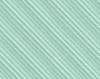 Stripe blender fabric by half yard, stripe fabric, printed quilting cotton, stripe quilting fabric, green stripe sewing fabric, mint stripe