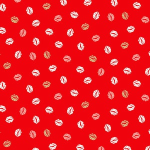 Lips fabric by half yard, red lips cotton, novelty quilting cotton, glamour quilting fabric, red fashion sewing fabric shoes quilting fabric