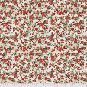 Christmas fabric by half yard, holiday cotton, winter quilting cotton, winter berry quilting fabric, winter sewing fabric, winter fabric