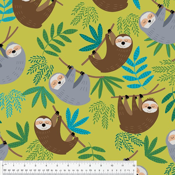 Sloth Fleece Fabric by the Yard - Etsy