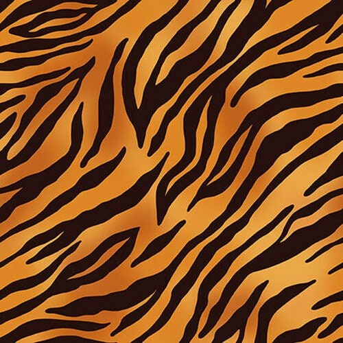 Tiger Fabric by Half Yard, Tiger Print Fabric, Animal Print