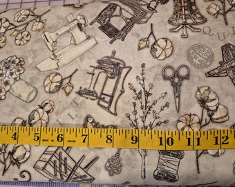 Quilting Treasures Cotton Couture Sew Sewing machine quilting cotton sewing fabric by half yard, sewing items