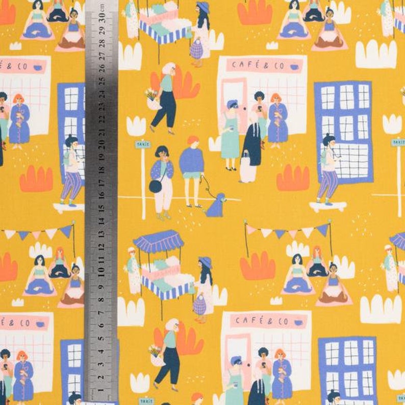 Girl Fabric by Half Yard Doll Cotton Yellow Quilting Cotton Etsy