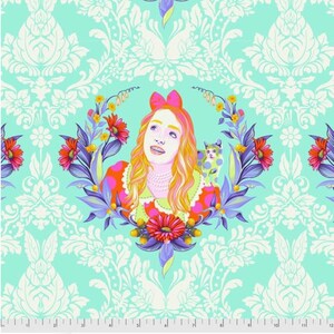 Alice In Wonderland fabric by half yard, Tula Pink Curiouser and Curiouser quilting cotton, Alice quilting fabric, Free spirit sewing fabric