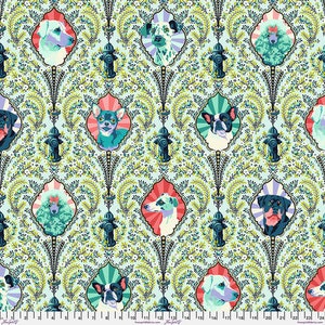 Metallic Besties Puppy Dog Eyes Bluebell - Tula Pink - PER QUARTER METRE Metallic Besties Puppy Dog Eyes Bluebell - Tula Pink - PER QUARTER METRE