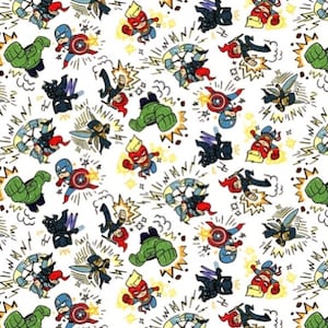 Avengers fabric by half yard, children fabric, printed quilting cotton, superhero quilting fabric, Iron Man sewing fabric, kids&#39; fabric