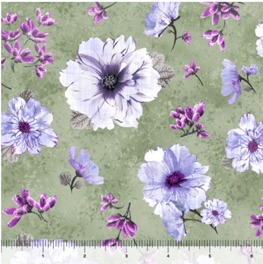 Green Color Fabric Flowers Bunch 2 Of 12 PCS. main image 1
