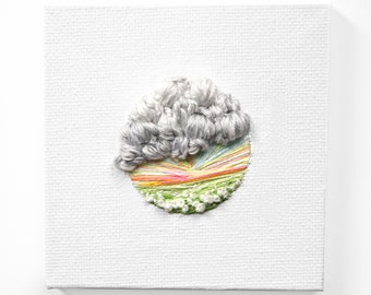 July 21 | Tiny Embroidery Art | Embroidery Landscape Home decor Mothers day gift | unique mom gift | Souvenir |  Wall art| Hand embroidery