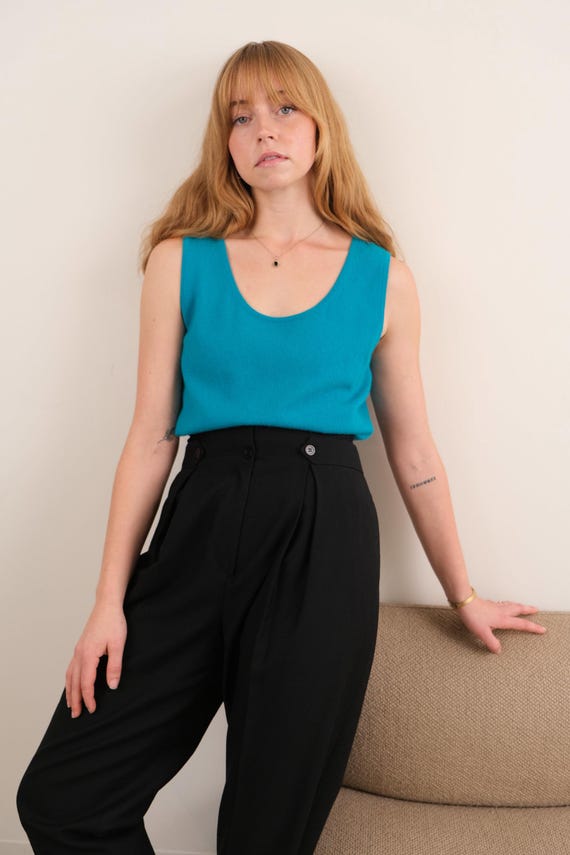 Vintage 00s Aegean Neiman Marcus Cashmere Sleeveless Sweater
