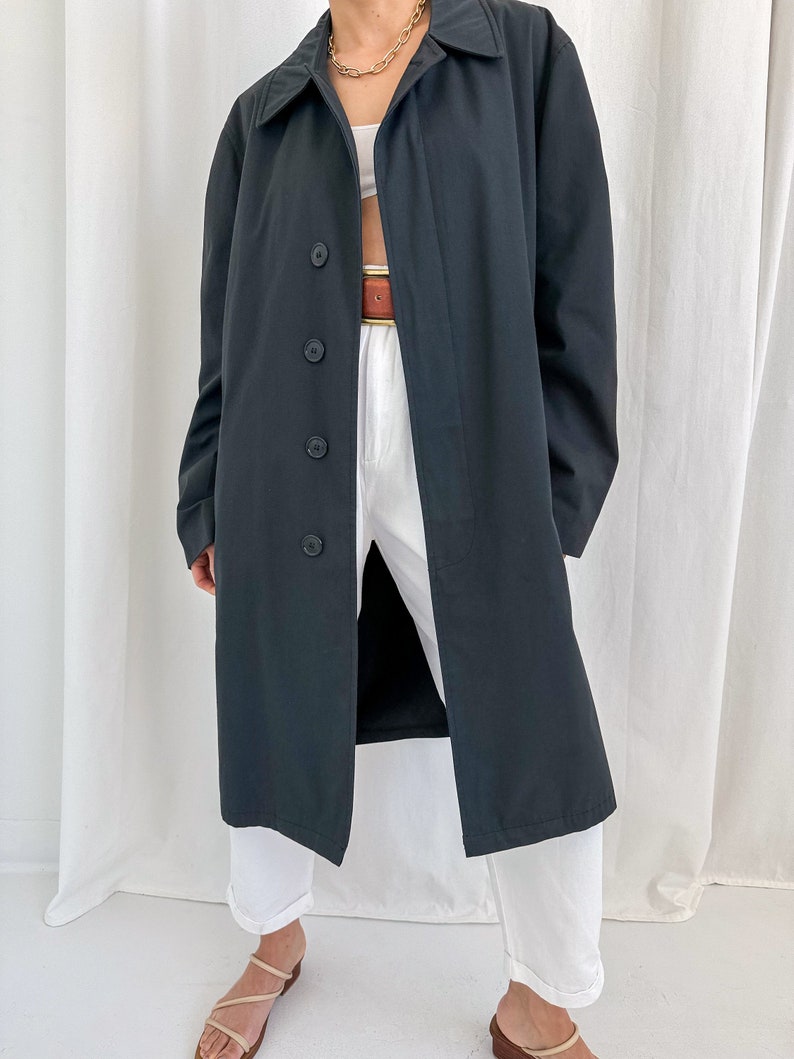 Vintage unisex Ancre auto trenchcoat afbeelding 1