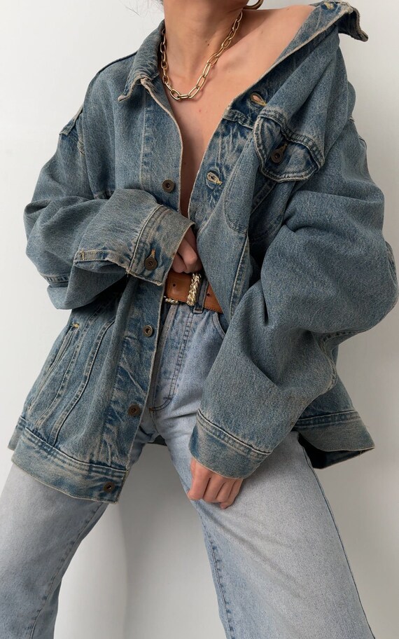 Faded wash shop denim jacket