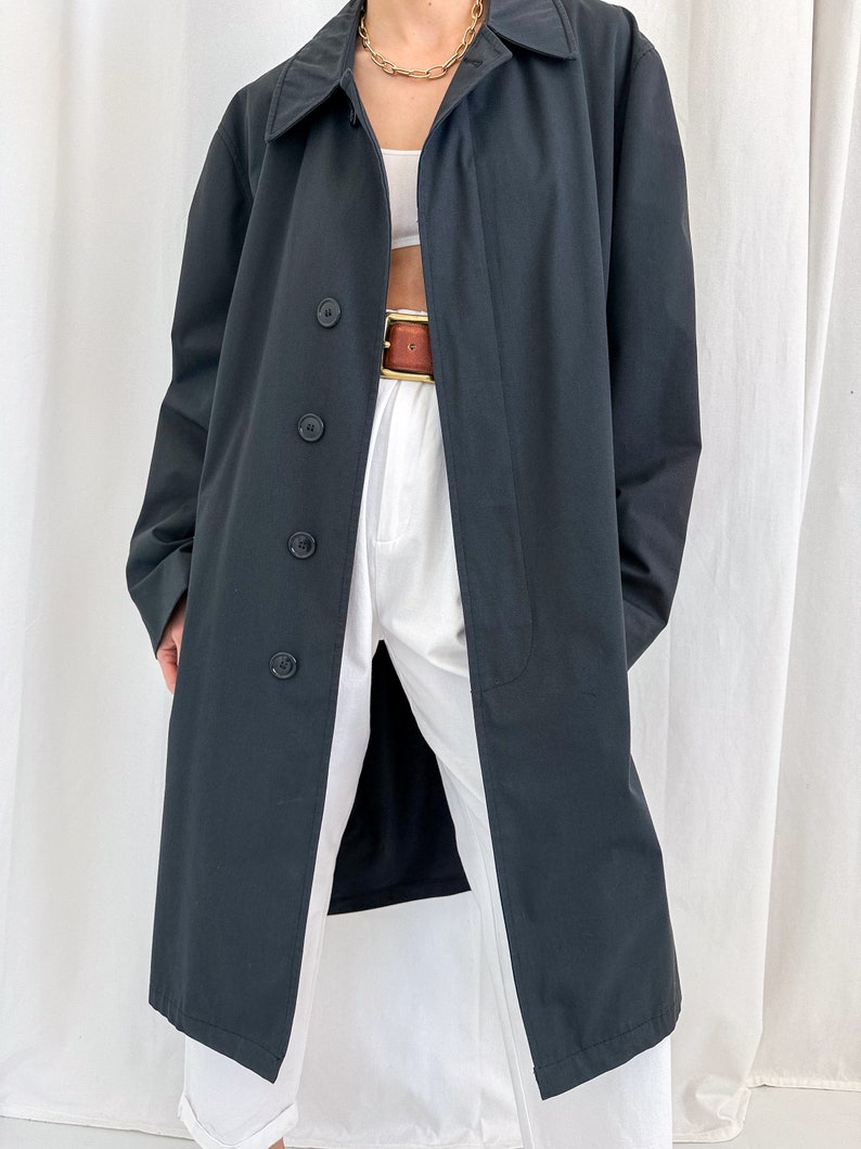 Vintage unisex Ancre auto trenchcoat afbeelding 2