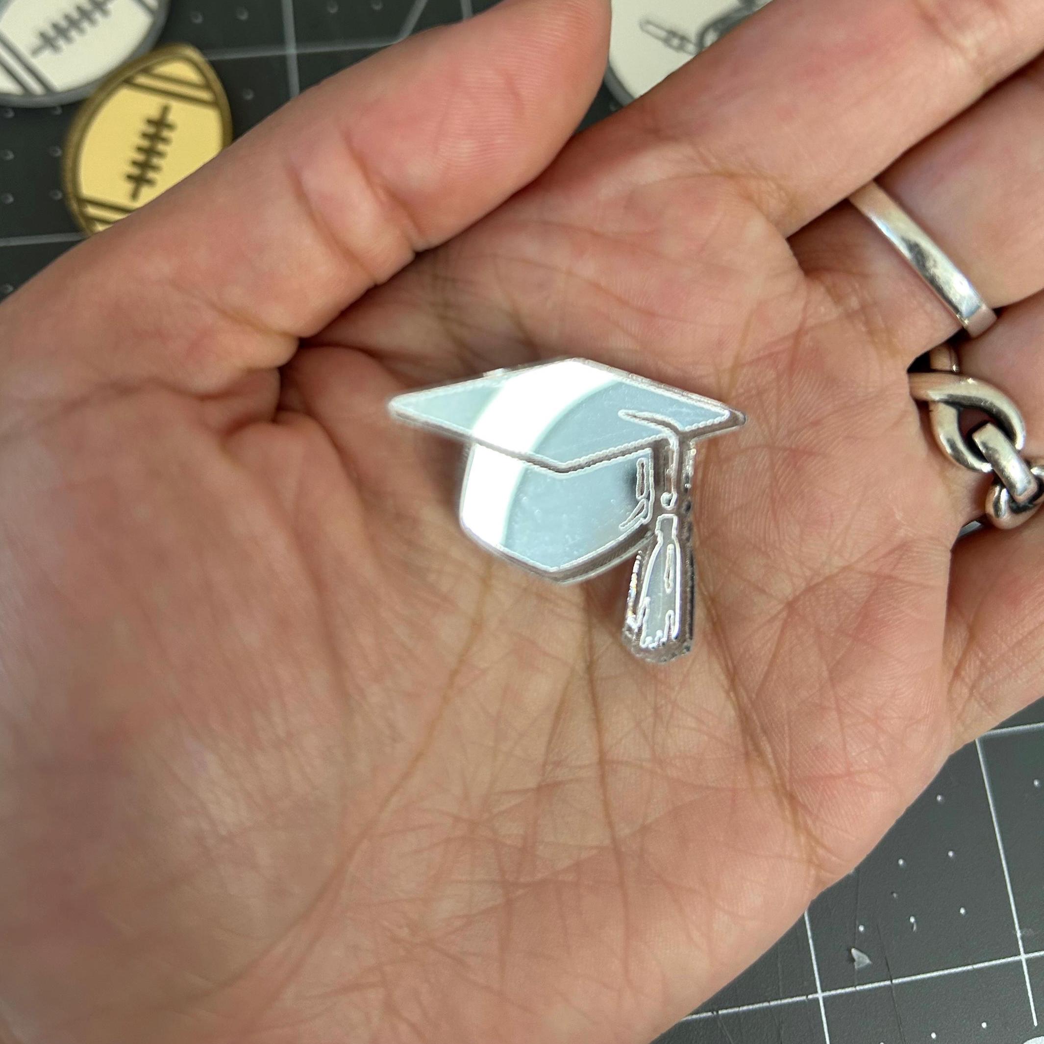 Mini Mirror Acrylic Graduation Cap Trinkets - 10 Pieces - Etsy