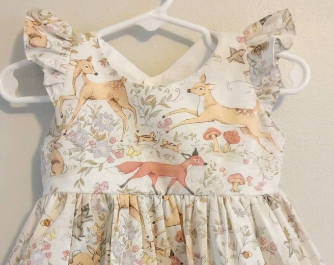 Deer Design Dress For Baby Girl Blended #MJF427 main image 1