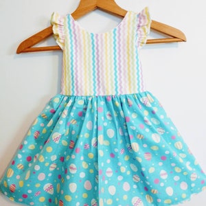 Easter dress, Girls dress for Easter, baby dress for Easter, easter egg dress, spring dress, long sleeve Easter dress 1st Easter dress