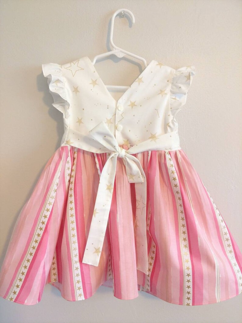Pink and Gold Dress Pink and Gold Toddler Dress Pink Baby Etsy