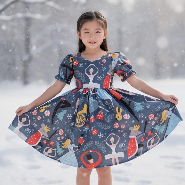 Nussknacker Kleid Mädchen, Nussknacker Kleid Baby, Nussknacker Kleid, Mädchen Kleid Nussknacker, Weihnachten Kleid Mädchen, Nussknacker Kleid