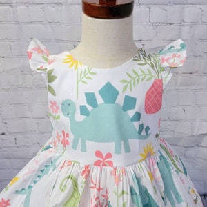 Blue Watercolor - Womens Dinosaur Dress