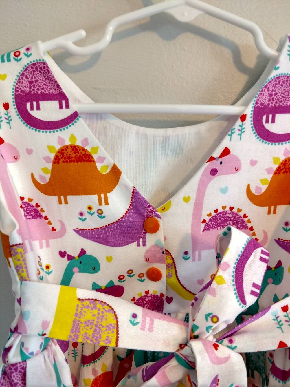 Dinosaur dress for girl baby dinosaur dress pink dinosaur Etsy