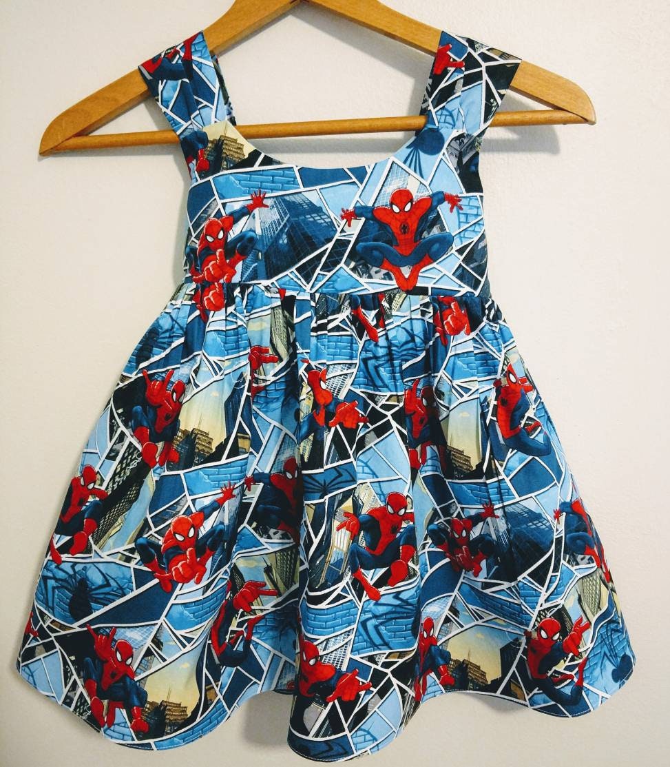 Spiderman Dress Toddler Spiderman Dress Baby Spiderman Etsy