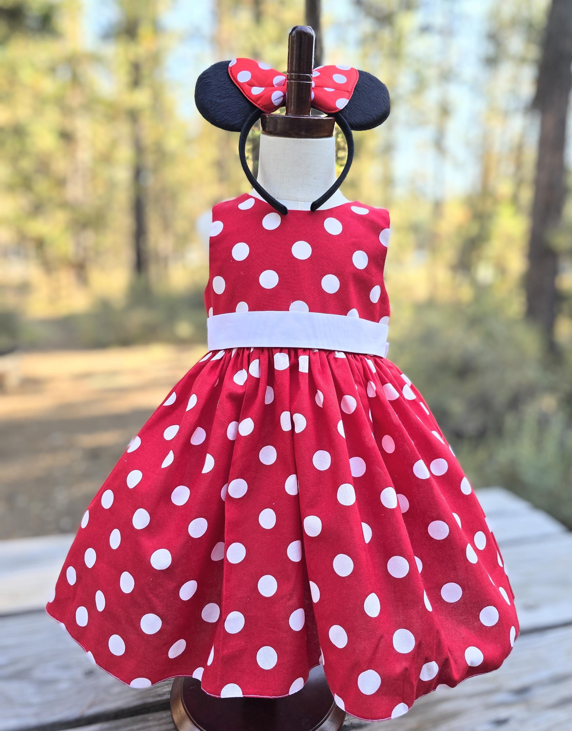 fitted lace wedding dress Disney Parade Minnie Polka Dot Cosplay Costume